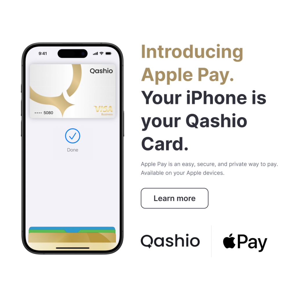 Qashio introduces Apple Pay